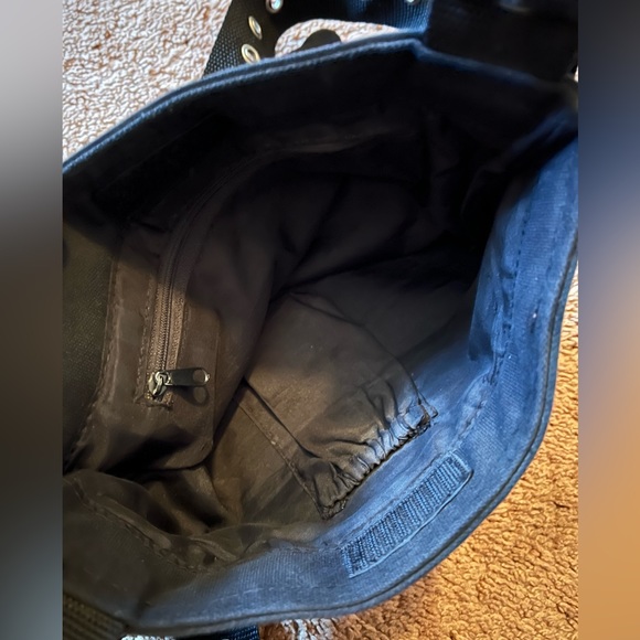 Black Crossbody Bag with Patches - Music Bands - Picture 2 of 8